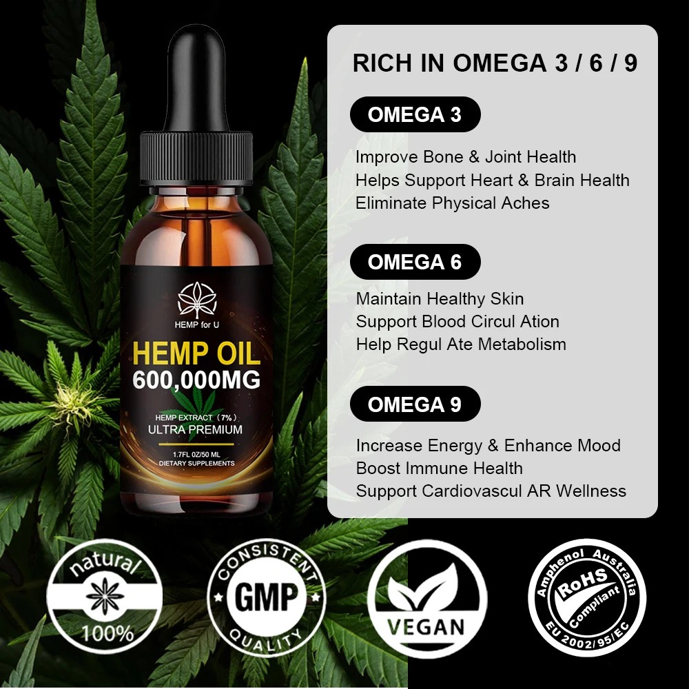 Organic Pure Plant Extract Oral Supplement with Omega 3,6,9