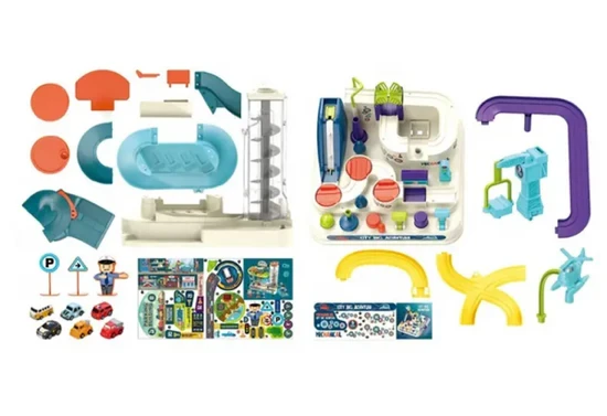 Car Adventure & Parking Building Play Set