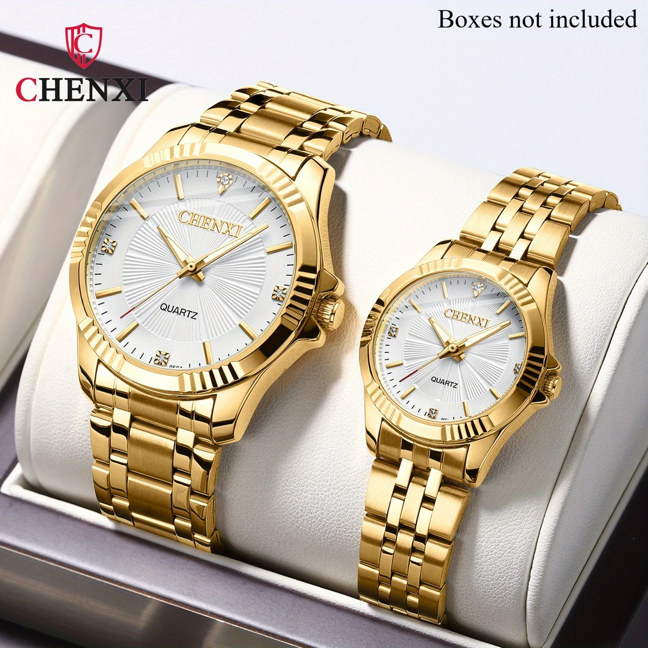 2pcs Elegant Quartz Couple Watch Set