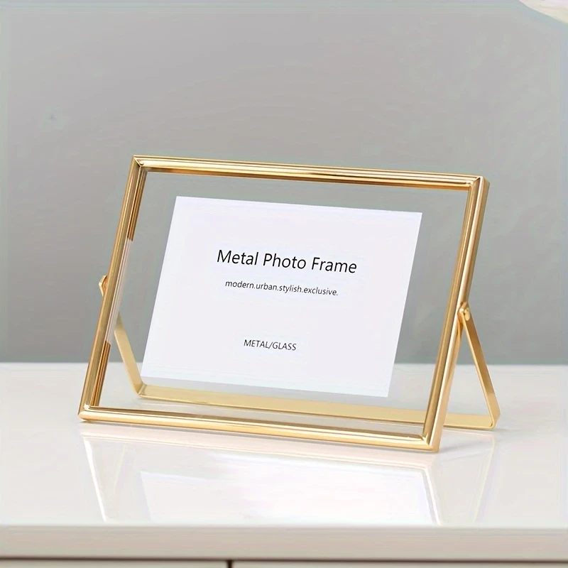 Elegant Golden Floating Photo Frame A Stunning Display for Your Cherished Memories