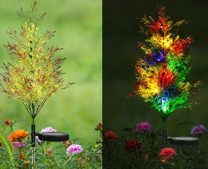 Fake Outdoor Trees with Lights