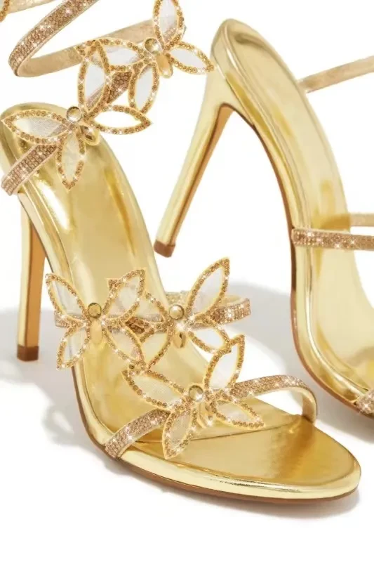 Purple Butterfly High Heels
