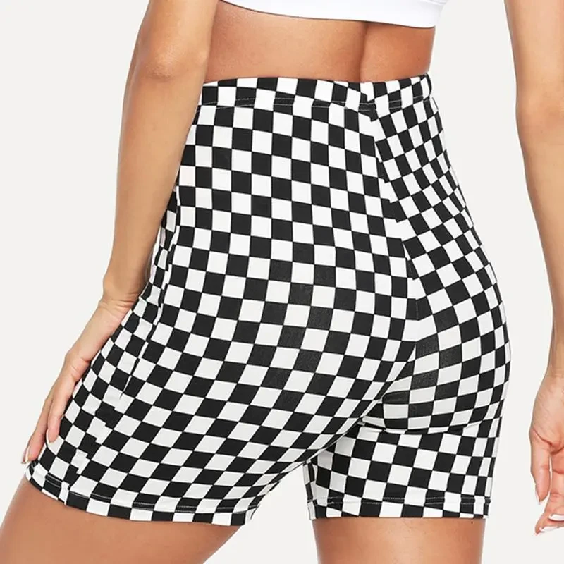 Checkerboard Shorts Womens