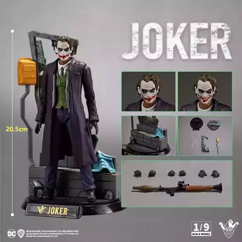 DC Joker Heath Ledger Batman Dark Knight Handmade Model Box Set Collection Ornament