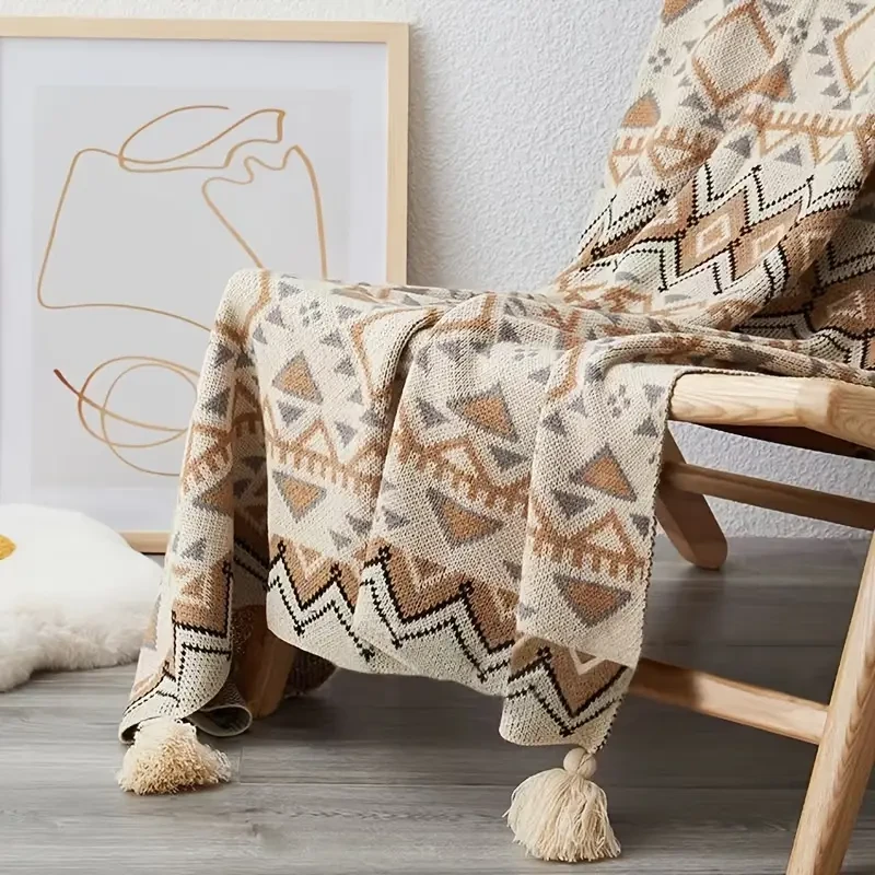 Cozy Bohemian Knitted Air Conditioned Blanket