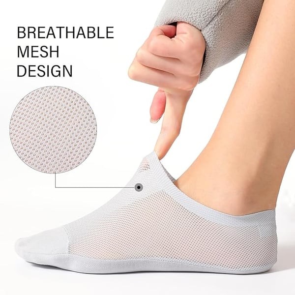 Ultra Thin Liner Socks Non Slip ComBed Cotton No Show Socks