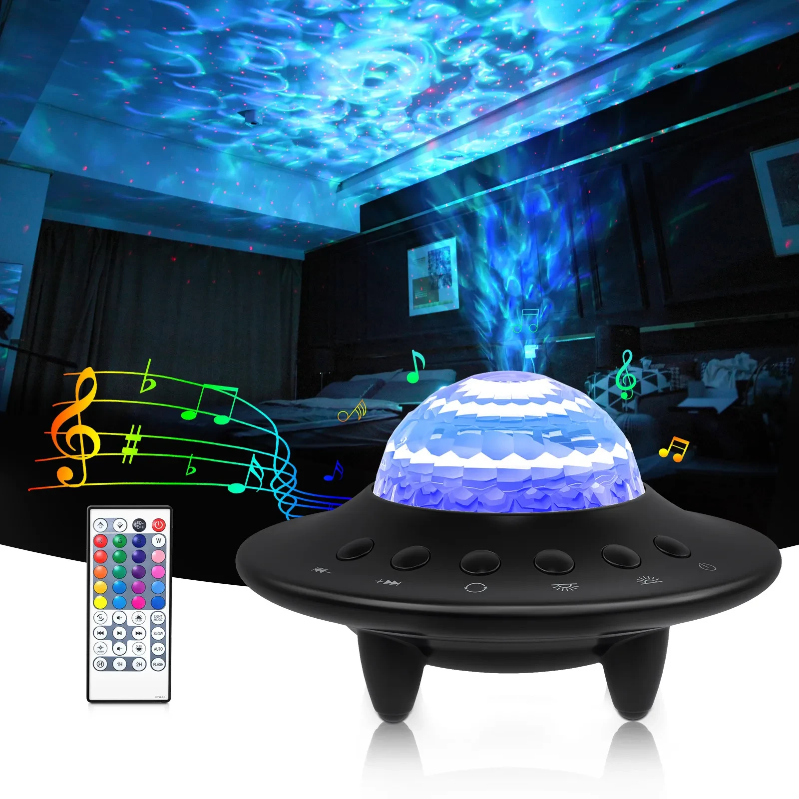 Creative Water Pattern Of Star Projection Lamp