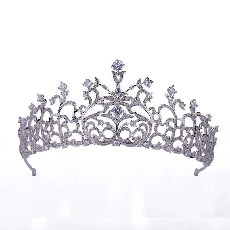 Retro Crown Bride Wedding Micro Inlaid Zircon Crown