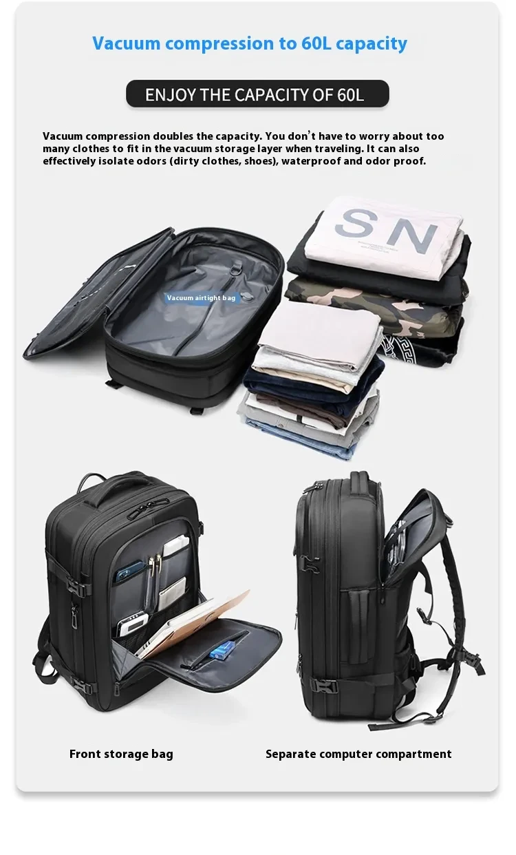 Large Capacity Multifunctional Men's Backpack