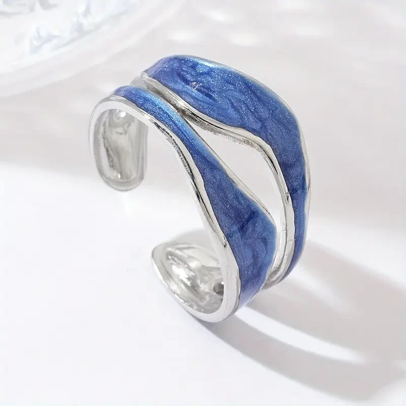 Exquisite Enamel Creative Stainless Steel Adjustable Ring for Men: A Modern Fashion Statement