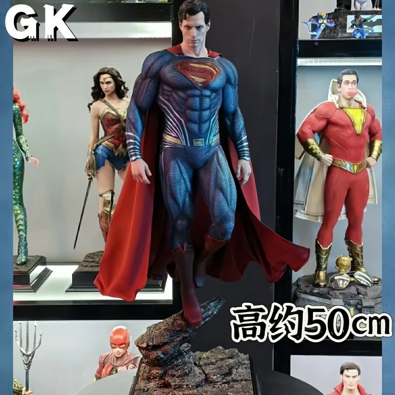 High-Quality DC Series Justice League Steel Man Superman GK Statue