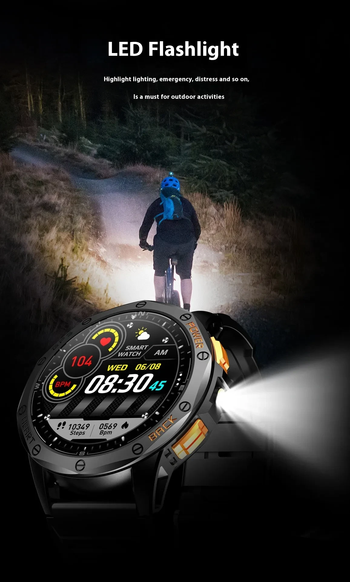 K67 Bluetooth Calling Compass AMOLED Smart Watch