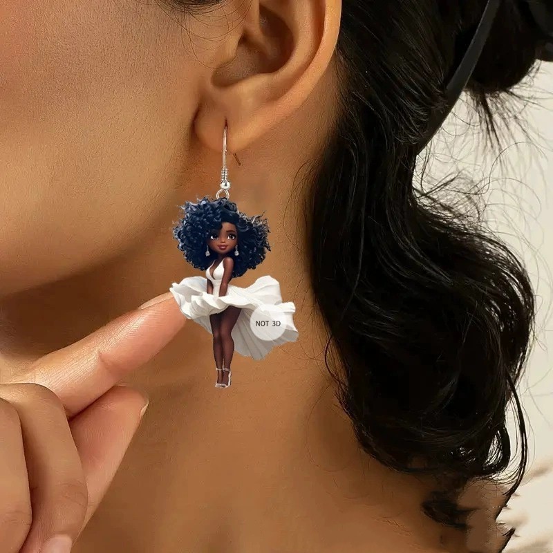 Black Beauty Hanging Earrings