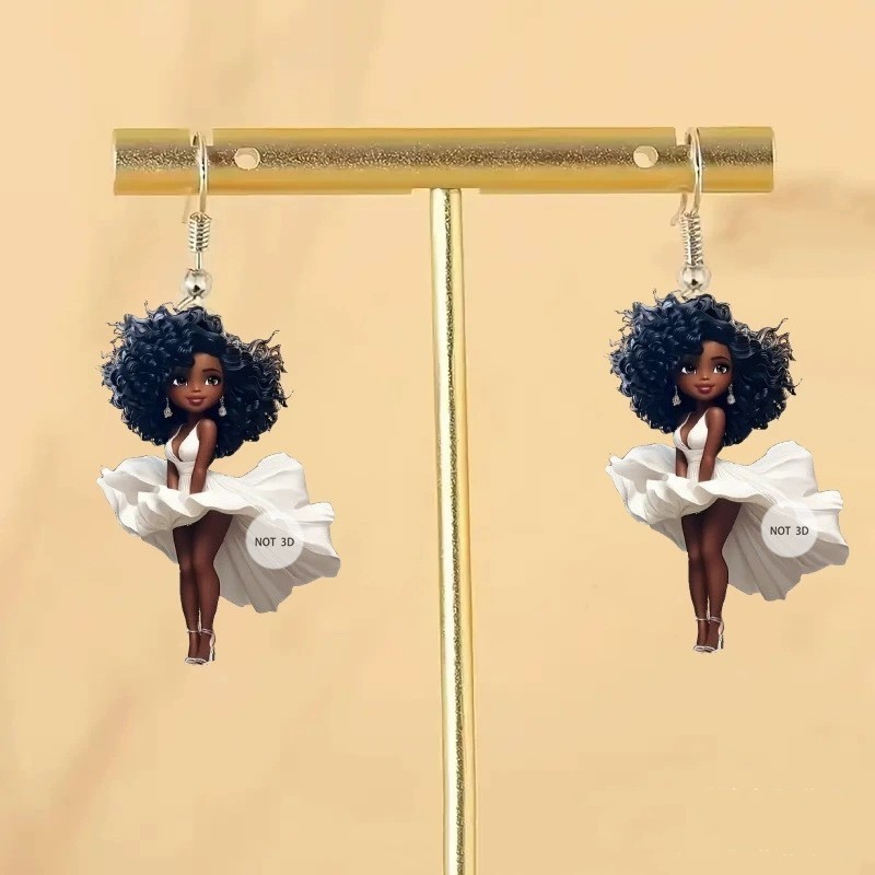 Black Beauty Hanging Earrings