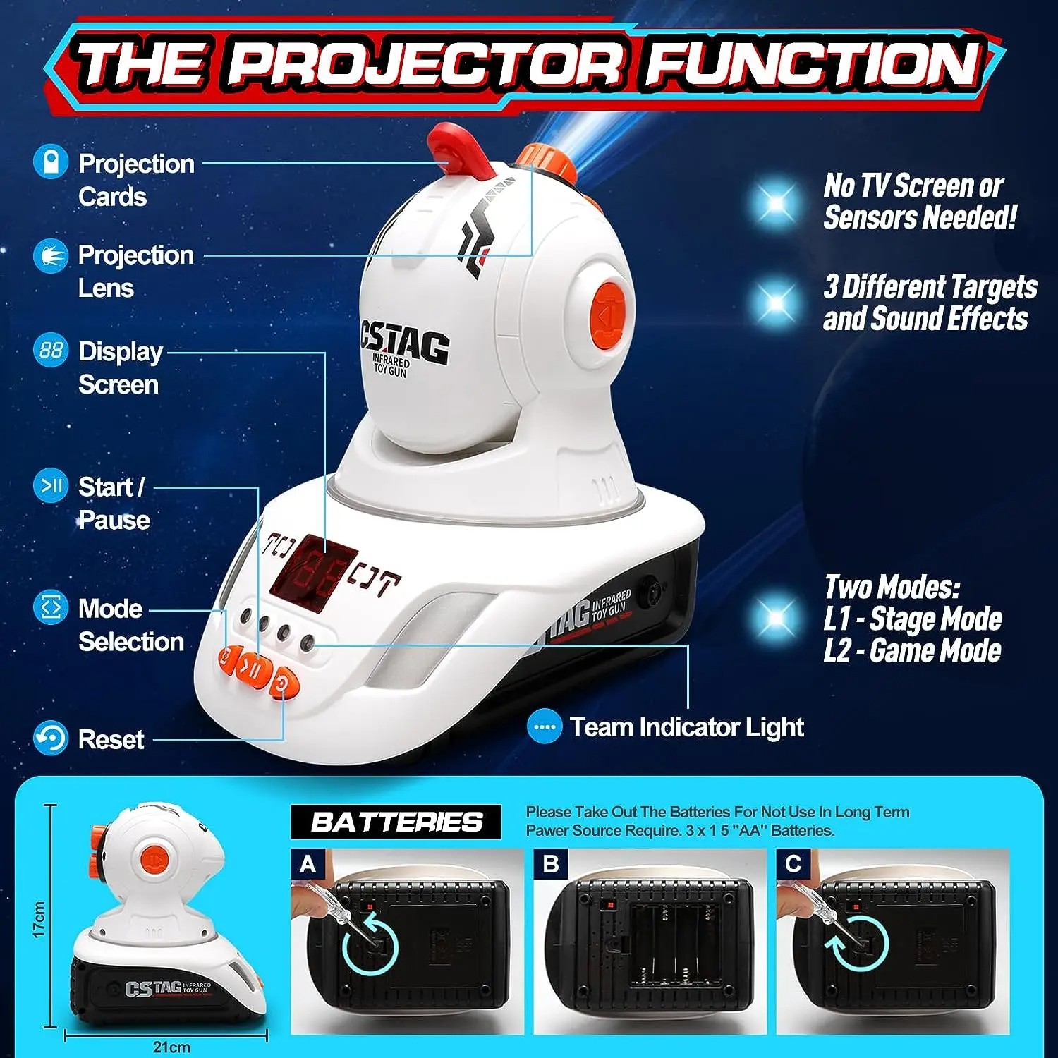 VATOS Laser Tag Set with Projector