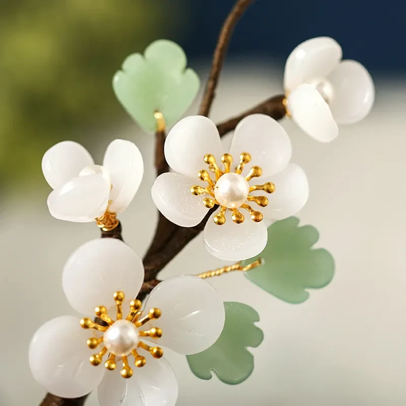 Artificial White Flowers for Hair