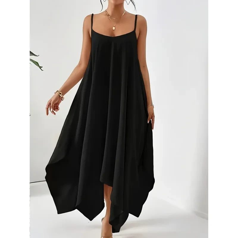 Spaghetti Strap Dress With Pockets.