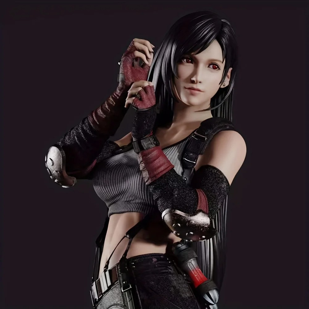 FF7 Tifa Female Fighter Anime Statue Figure