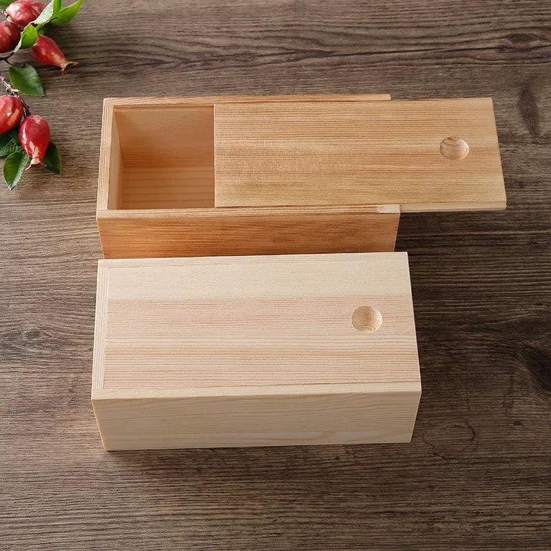 Wooden Storage Box with Lid