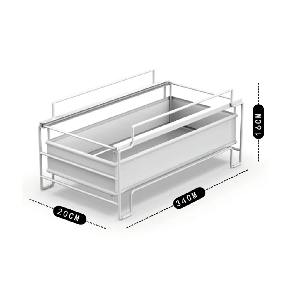 Kitchen Shelf Under Sink Drawer Type Sliding Spice Rack Multi-Layer Countertop Storage Rack Spice Bottle Storage Rack