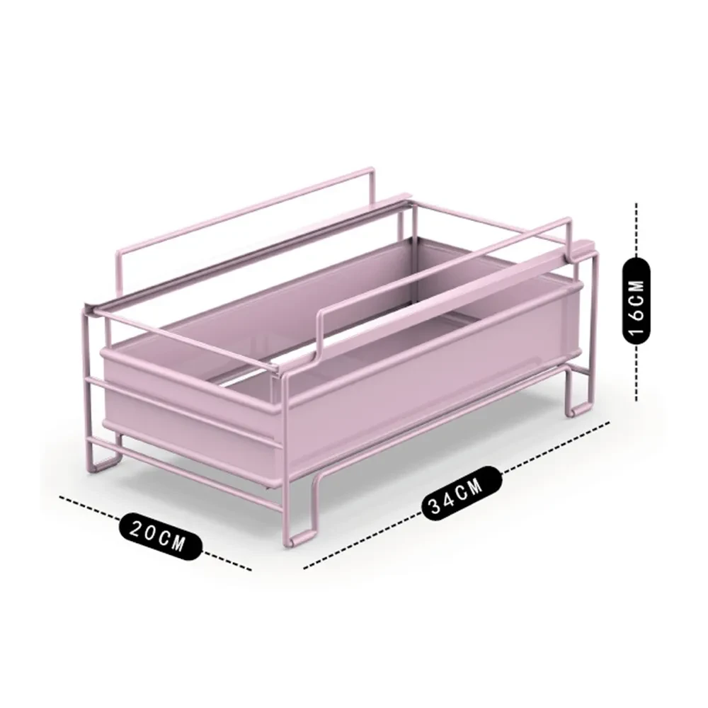 Kitchen Shelf Under Sink Drawer Type Sliding Spice Rack Multi-Layer Countertop Storage Rack Spice Bottle Storage Rack