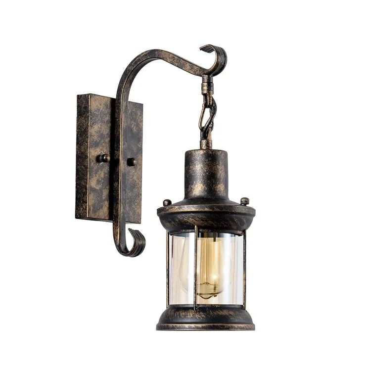 American Retro Industrial Style Country Painting Wall Lamp