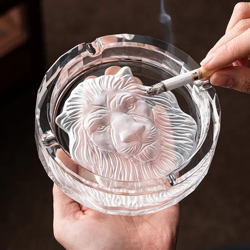 Crystal Glass Ashtray Home Living Room