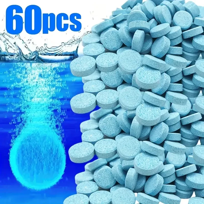 Portable Car Windshield Cleaner  20/60pcs Solid Wiper Essence for Clear Glass & Washer Fluid