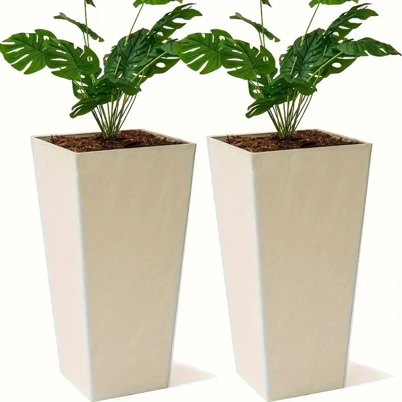 Set of 2 Large Plastic Planters