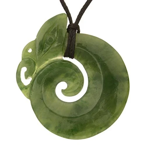 Jade Manaia Koru Pendant