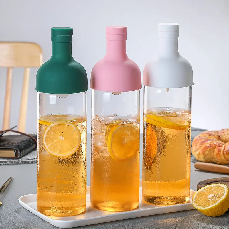 Transparent Glass Bottle With Built-in Filter
