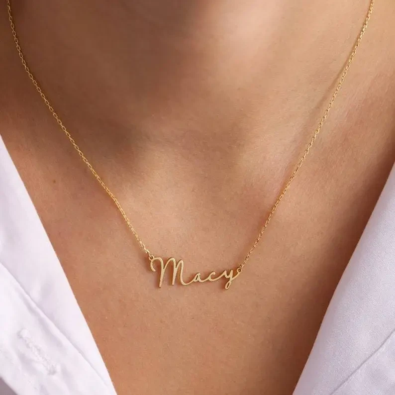 Nameplate Necklace For Guys