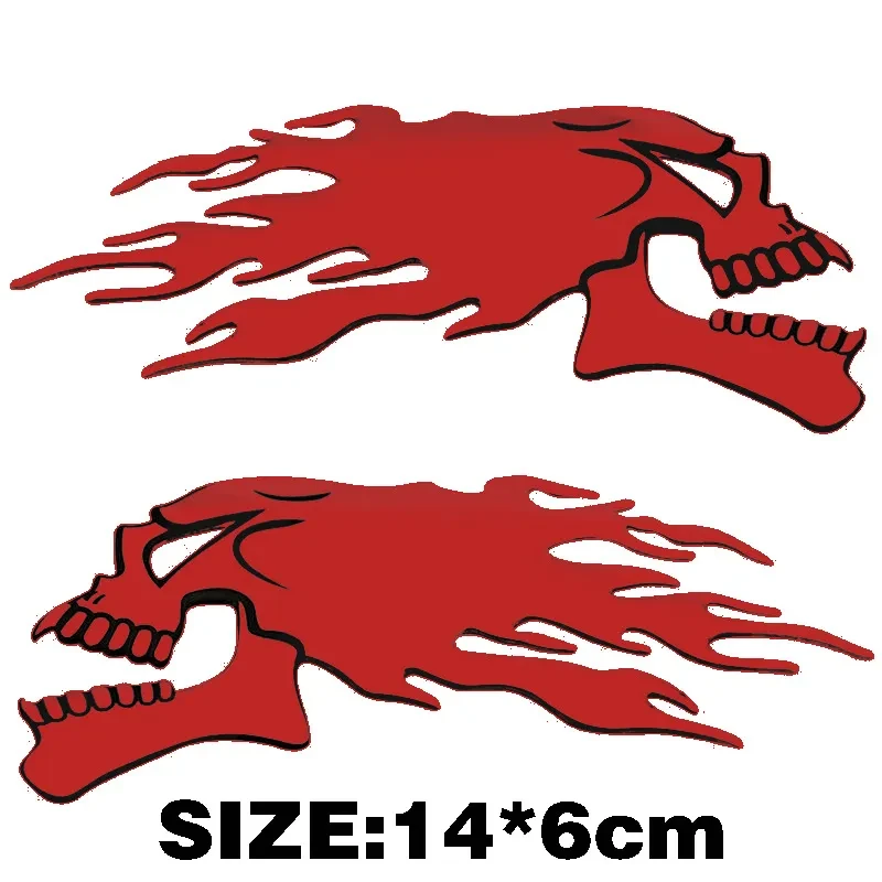 Skull motorcycle helmet stickers