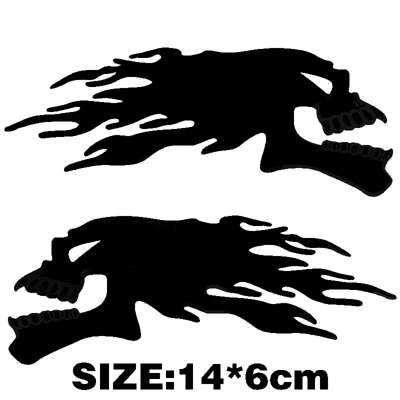 Skull motorcycle helmet stickers