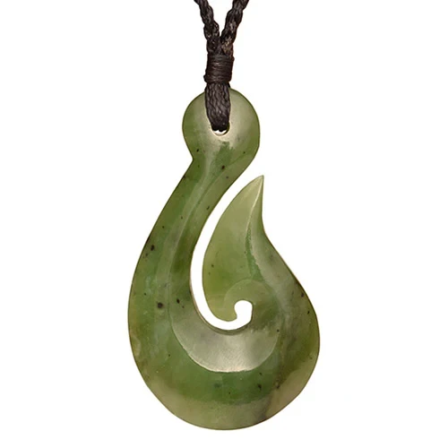 Simple Jade Hook Pendant