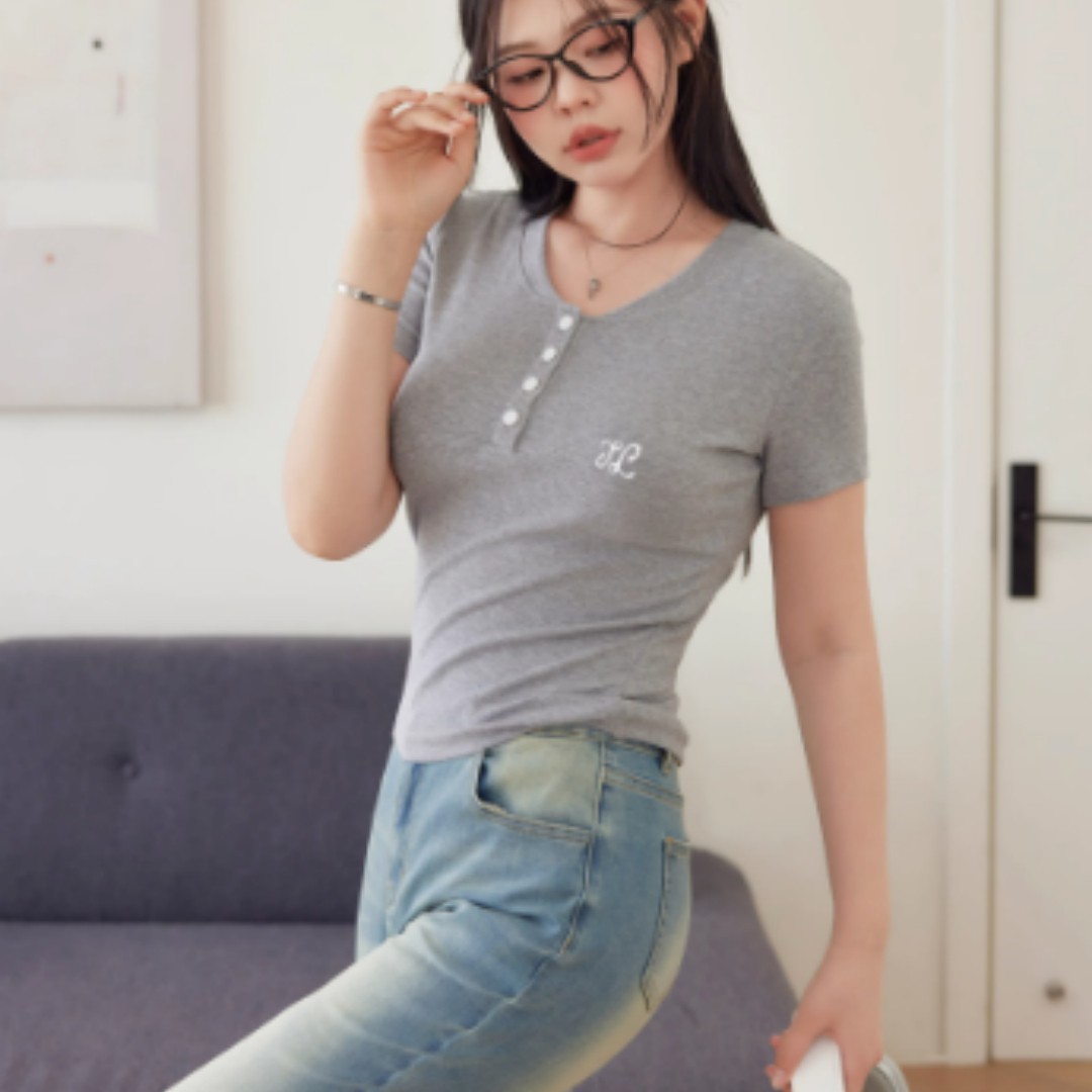 Real Top High Elasticity Slimming Short Sleeved T-shirt
