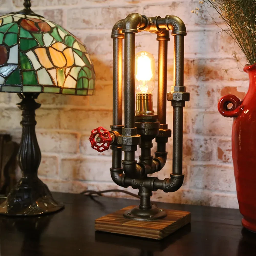American Industrial Style Creative Desk Lamp Retro Edison Light Bulb