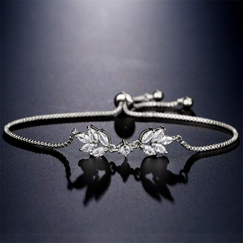Special-interest Design Personalized Creative Zipper Open Adjustable Zircon Bracelet