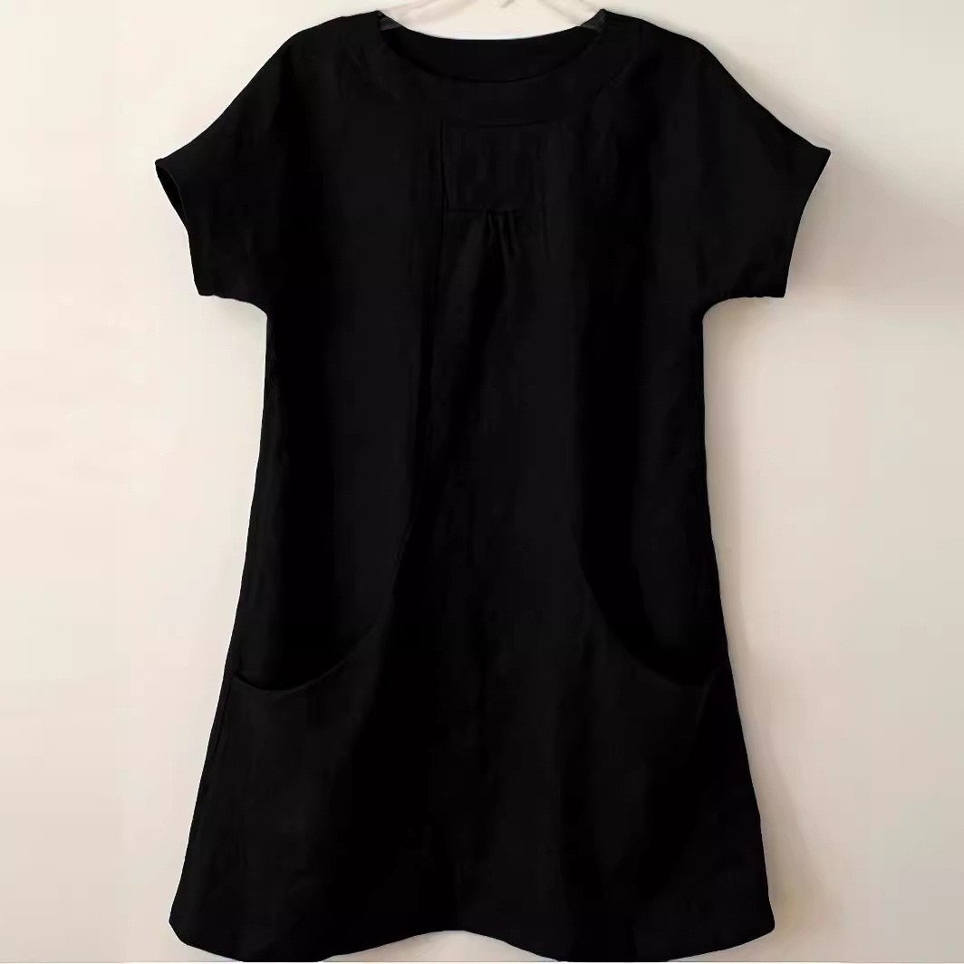 Women's Cotton Round Neck Pocket Shirt