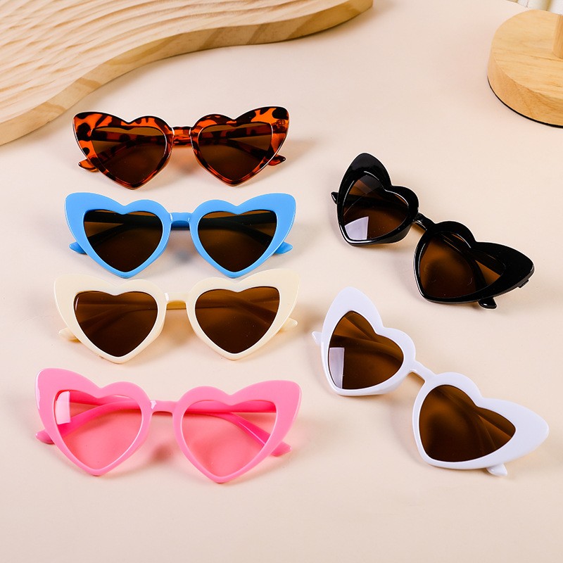 Children's Peach Heart Sunglasses Girls' UV Protection