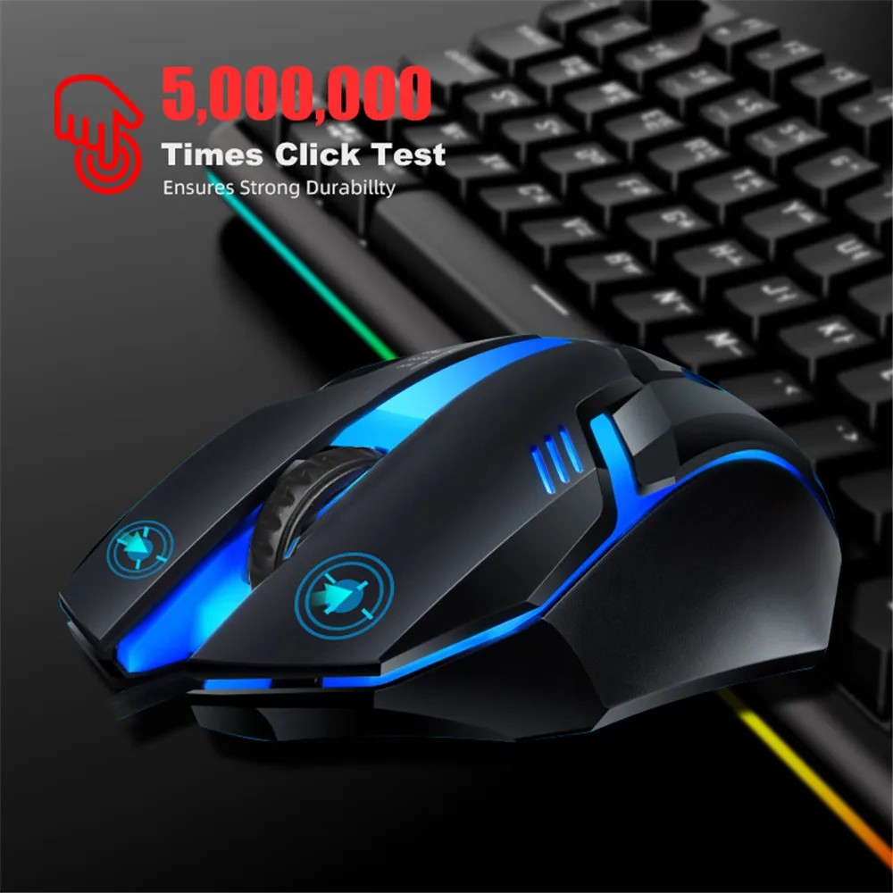 USB Wired Gaming Mouse 5000 DPI  Ergonomic, Silent, and Backlit Professional Gamer Mice