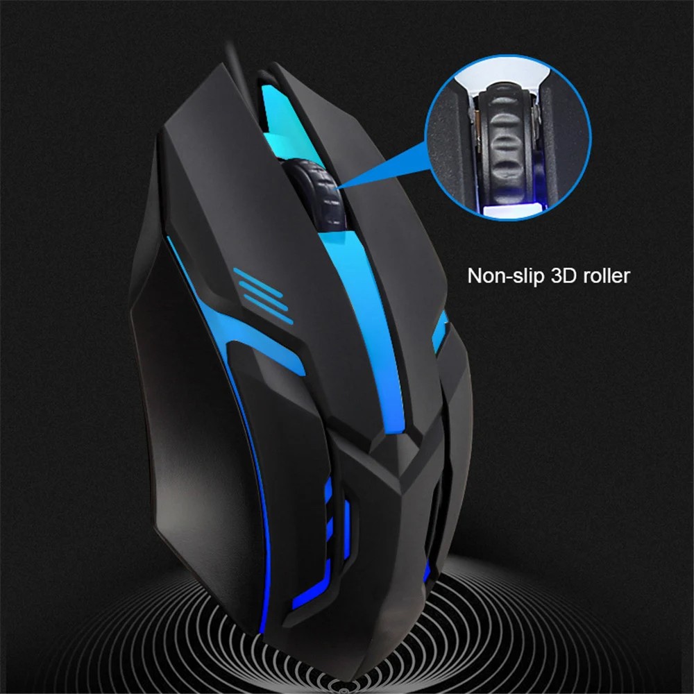 USB Wired Gaming Mouse 5000 DPI Ergonomic, Silent, and Backlit Professional Gamer Mice