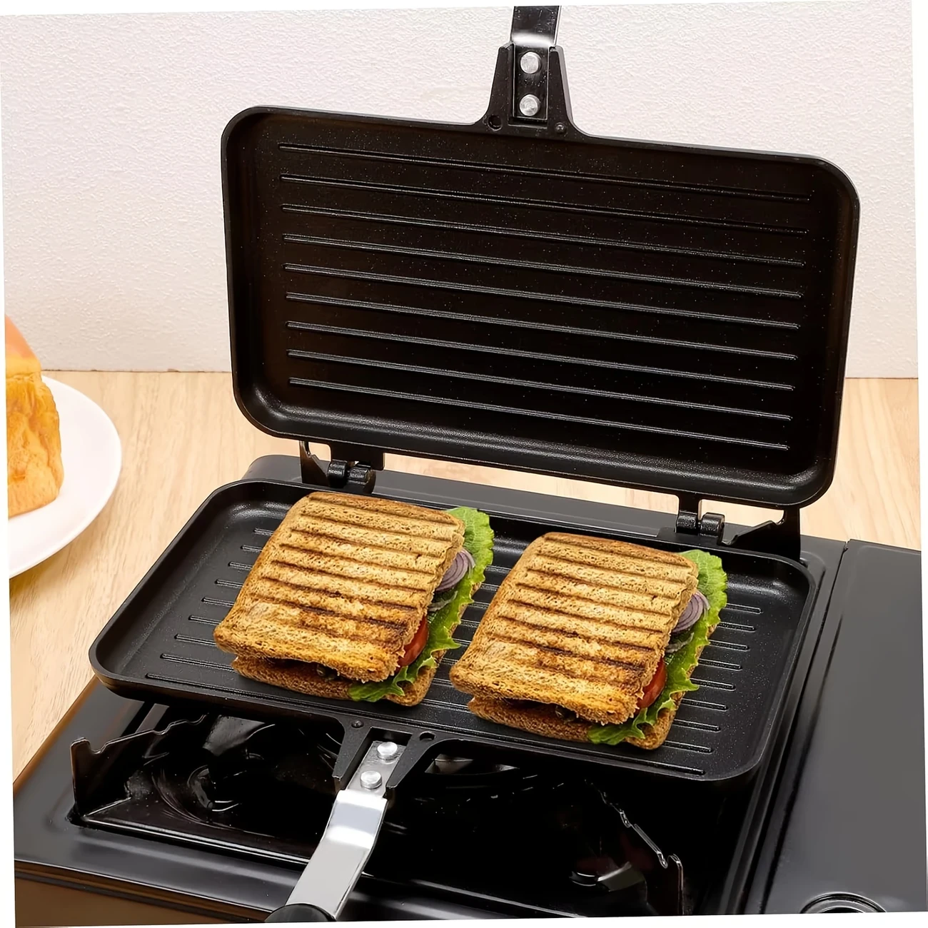 Non-stick Double-sided Frying Pan Sandwich with Handle