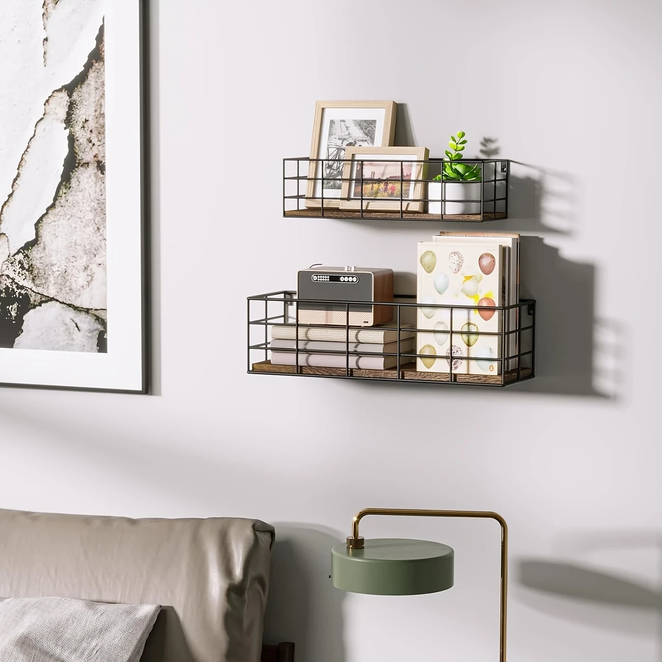 Wall Mounted Storage Rack Set of 4