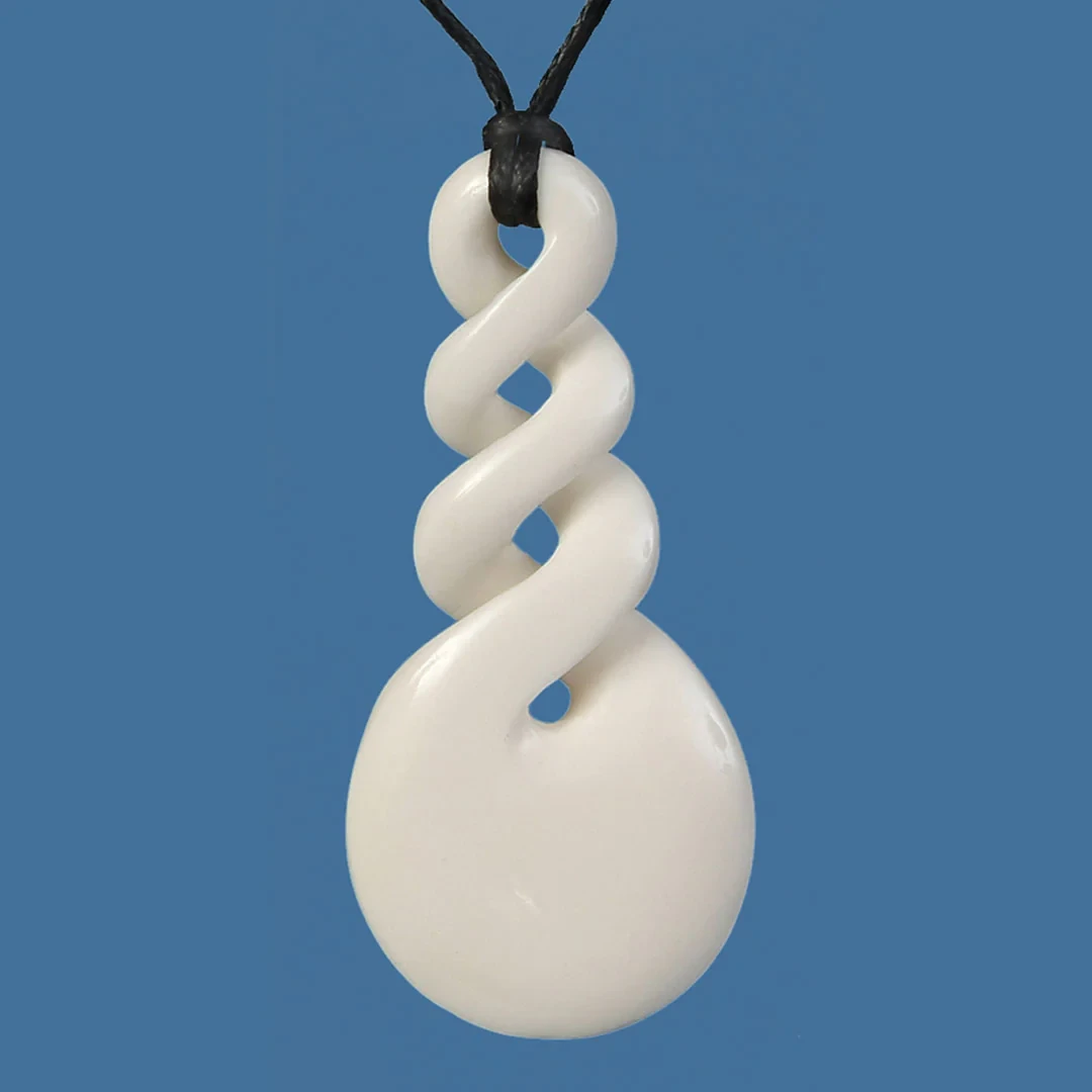 Bone Triple Twist Pendant