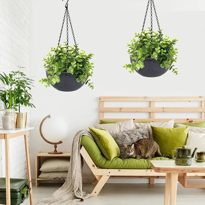 Half pot hanging planters
