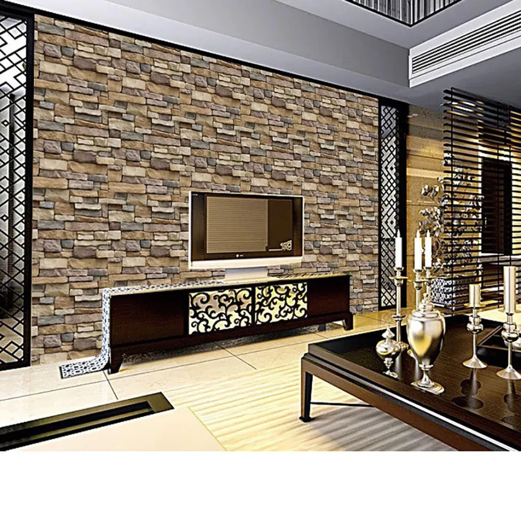 Rock Wallpaper Living Room Storefront