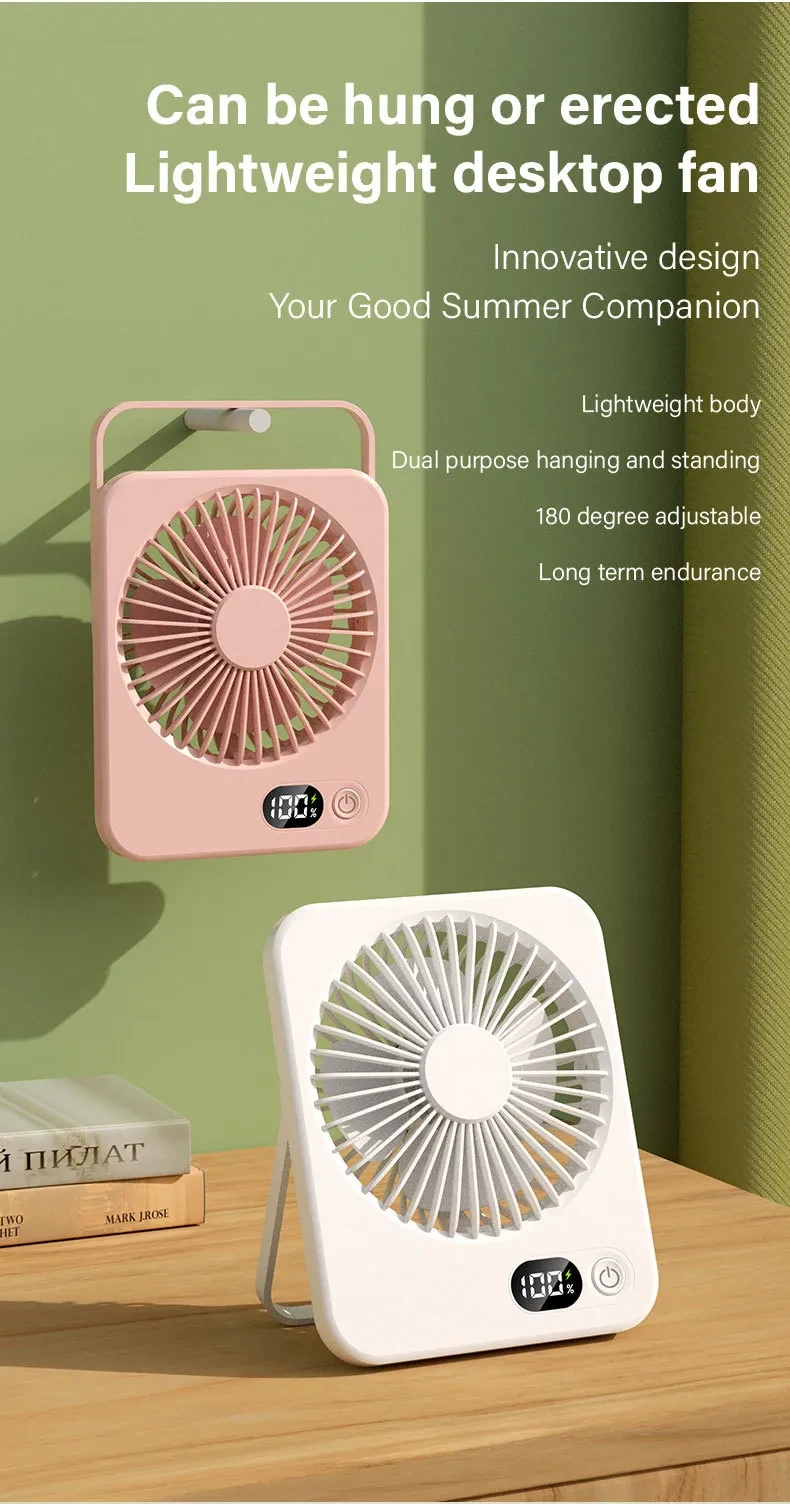 Wind Power Ultra-thin Foldable Handheld Desktop Fan Long Endurance Mute F10 Book Desktop Fan