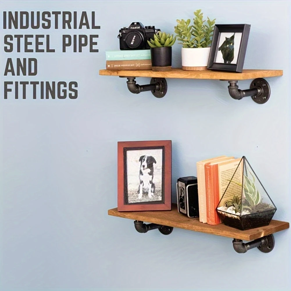 2pcs Wall Mounted Floating Shelf Brackets