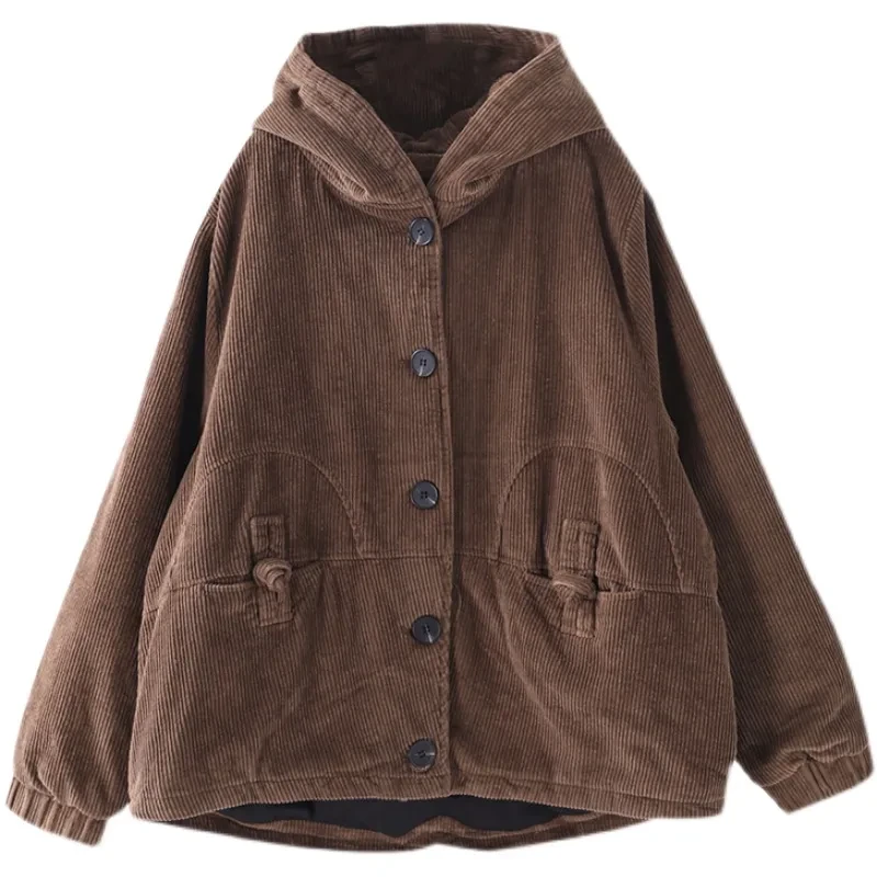 Corduroy Women's Short Jacket Women